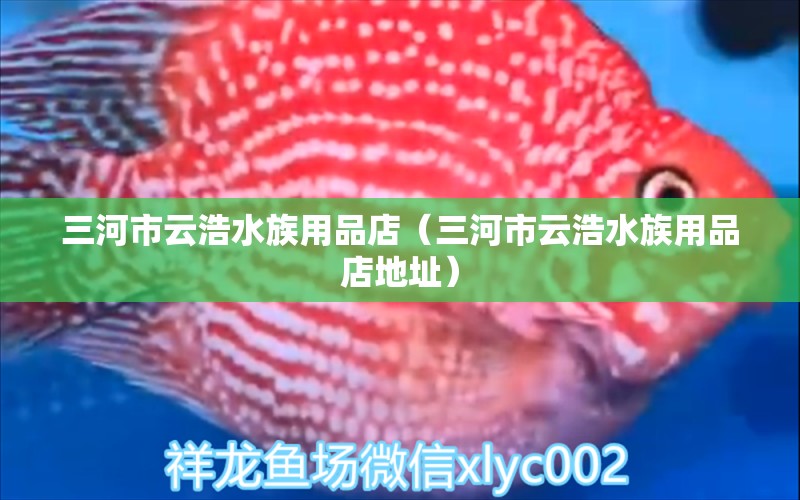 三河市云浩水族用品店（三河市云浩水族用品店地址）