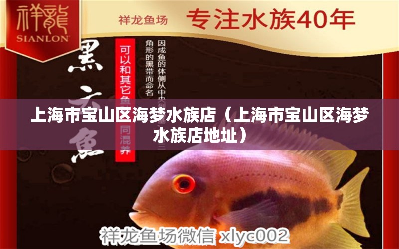 上海市宝山区海梦水族店（上海市宝山区海梦水族店地址） 全国水族馆企业名录