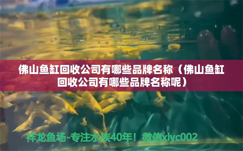 佛山鱼缸回收公司有哪些品牌名称（佛山鱼缸回收公司有哪些品牌名称呢）