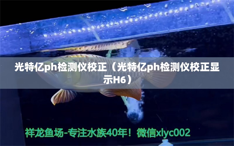 光特亿ph检测仪校正（光特亿ph检测仪校正显示H6） 光特亿