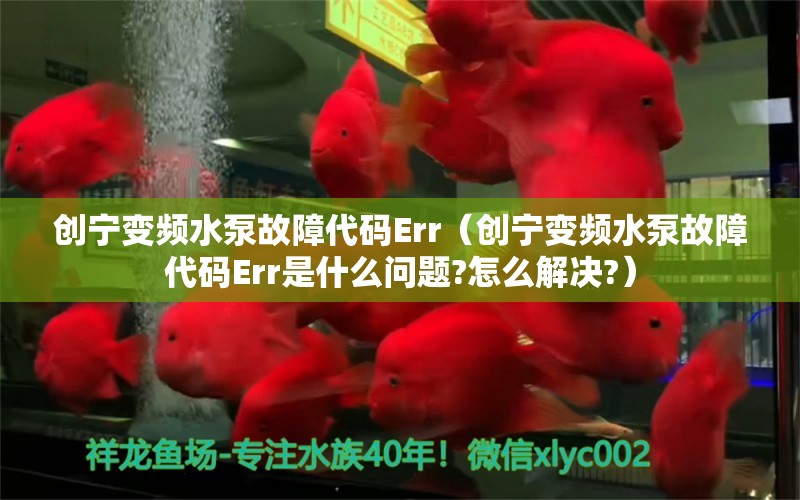 创宁变频水泵故障代码Err（创宁变频水泵故障代码Err是什么问题?怎么解决?）