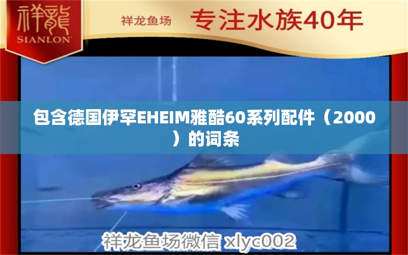 包含德国伊罕EHEIM雅酷60系列配件（2000）的词条 伊罕水族 第2张