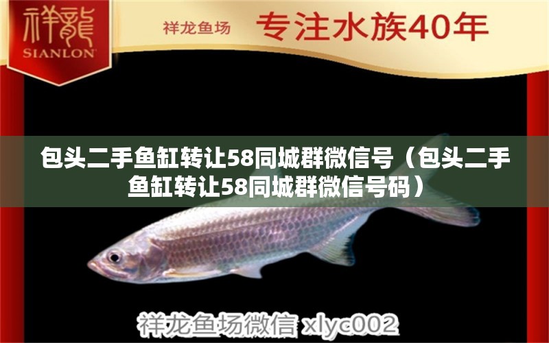 包头二手鱼缸转让58同城群微信号（包头二手鱼缸转让58同城群微信号码）