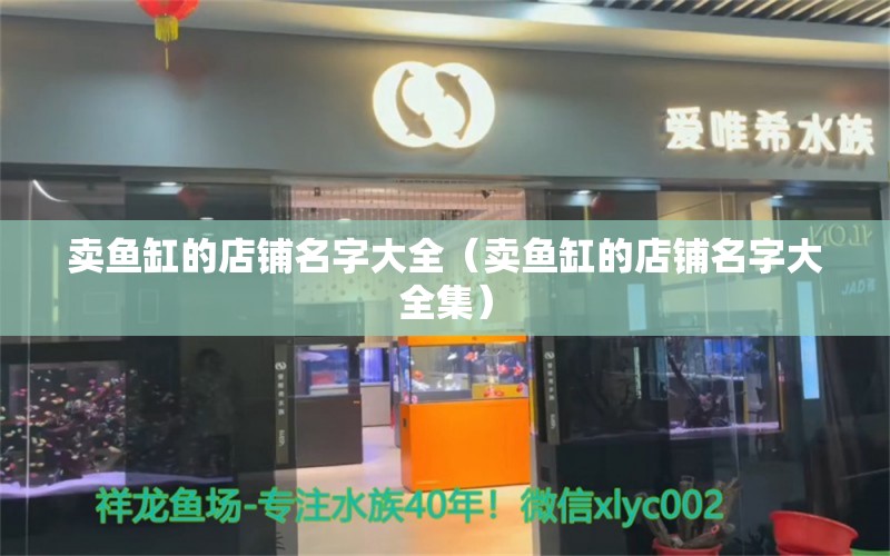 卖鱼缸的店铺名字大全（卖鱼缸的店铺名字大全集）