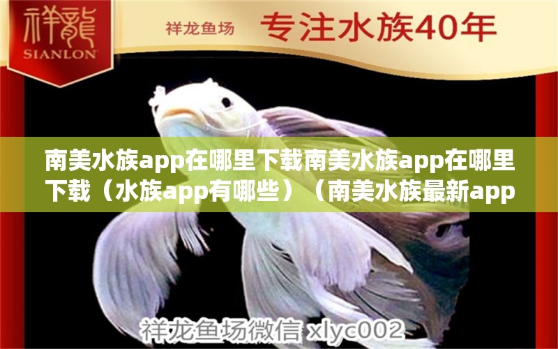 南美水族app在哪里下载南美水族app在哪里下载（水族app有哪些）（南美水族最新app）