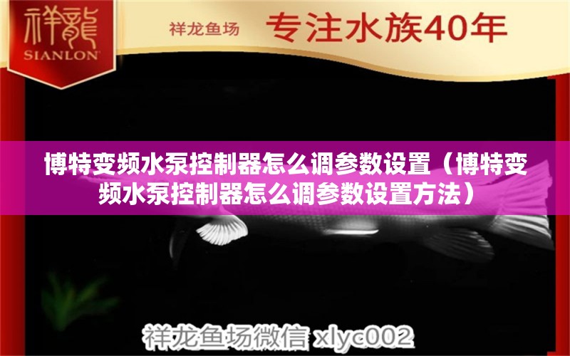 博特变频水泵控制器怎么调参数设置（博特变频水泵控制器怎么调参数设置方法）