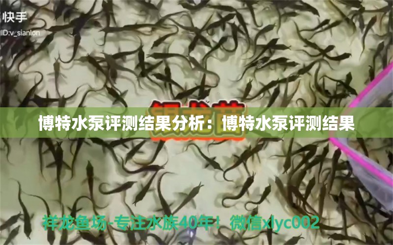 博特水泵评测结果分析：博特水泵评测结果