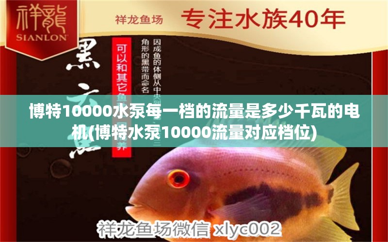 博特10000水泵每一档的流量是多少千瓦的电机(博特水泵10000流量对应档位)