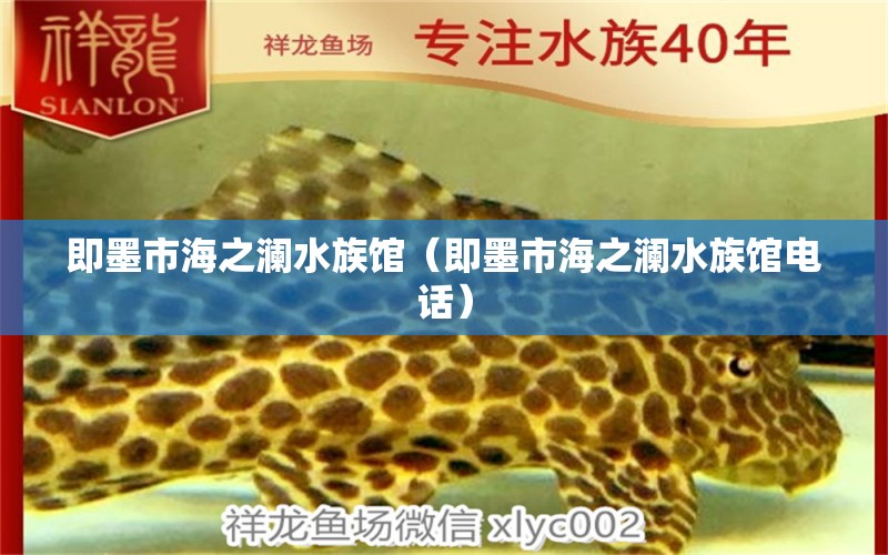 即墨市海之澜水族馆（即墨市海之澜水族馆电话）