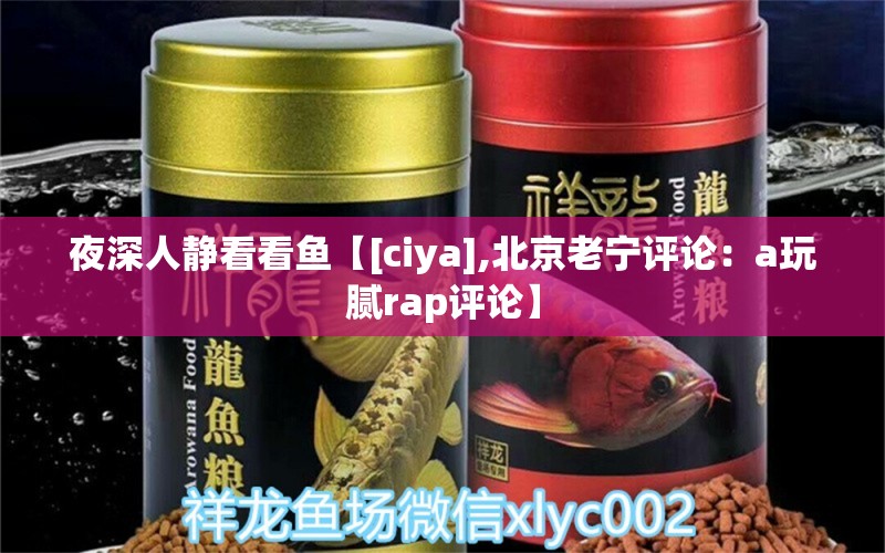 夜深人静看看鱼【[ciya],北京老宁评论：a玩腻rap评论】 观赏鱼论坛 第2张