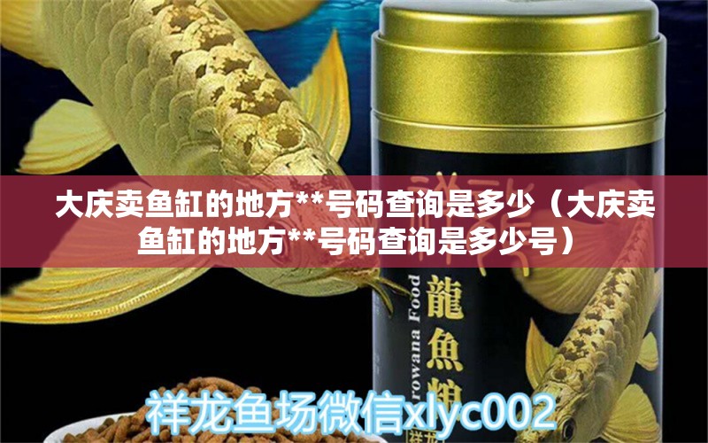 大庆卖鱼缸的地方**号码查询是多少（大庆卖鱼缸的地方**号码查询是多少号）