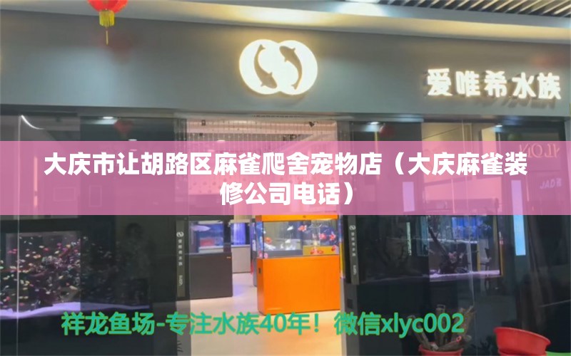 大庆市让胡路区麻雀爬舍宠物店（大庆麻雀装修公司电话）