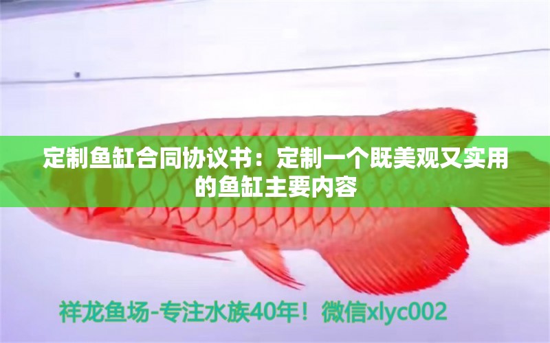 定制鱼缸合同协议书：定制一个既美观又实用的鱼缸主要内容 鱼缸风水 第2张