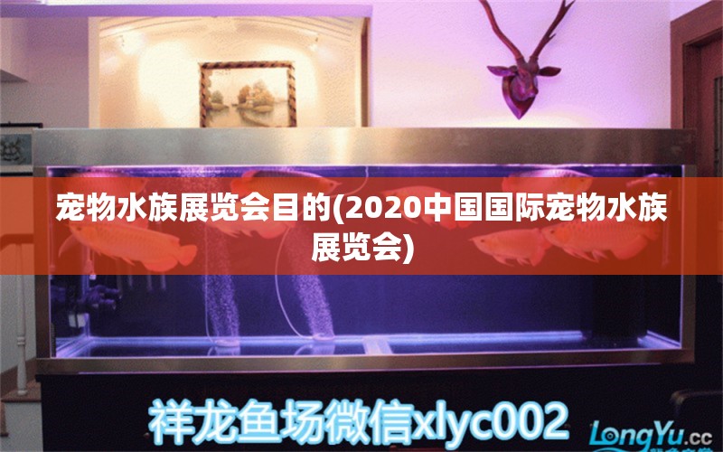 宠物水族展览会目的(2020中国国际宠物水族展览会) 水族展会 第1张