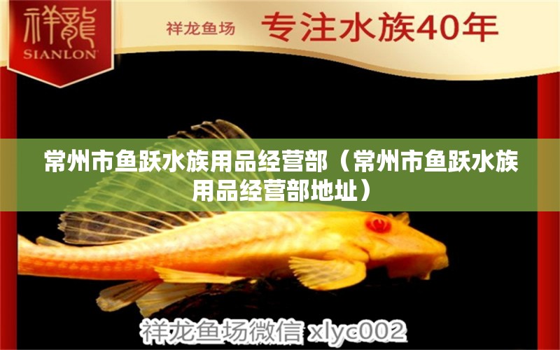 常州市鱼跃水族用品经营部（常州市鱼跃水族用品经营部地址）