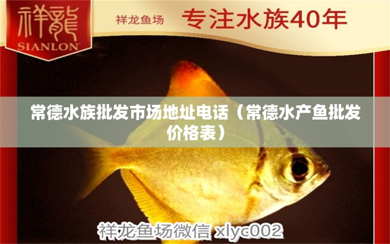 常德水族批发市场地址电话（常德水产鱼批发价格表） 观赏鱼水族批发市场