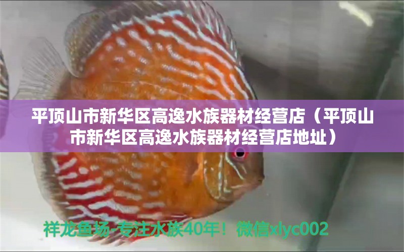 平顶山市新华区高逸水族器材经营店（平顶山市新华区高逸水族器材经营店地址）