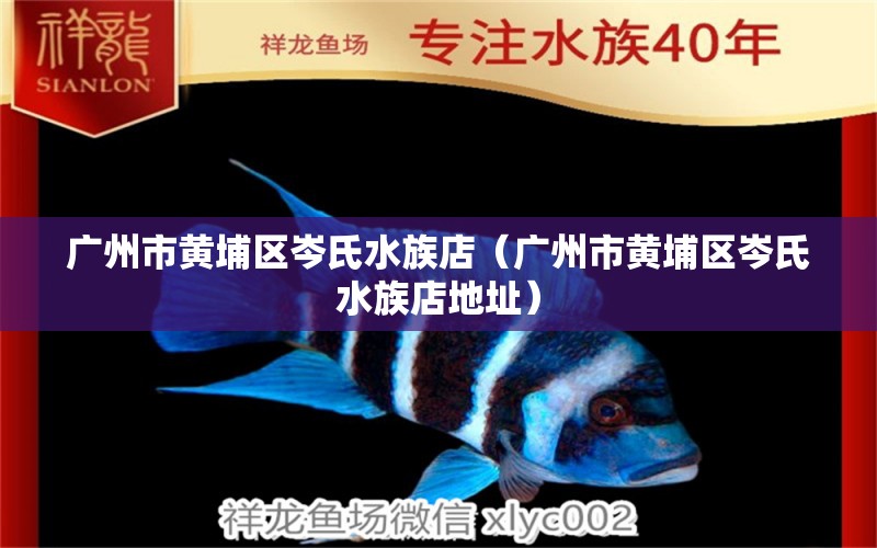 广州市黄埔区岑氏水族店（广州市黄埔区岑氏水族店地址） 全国水族馆企业名录