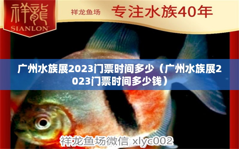 广州水族展2023门票时间多少（广州水族展2023门票时间多少钱）