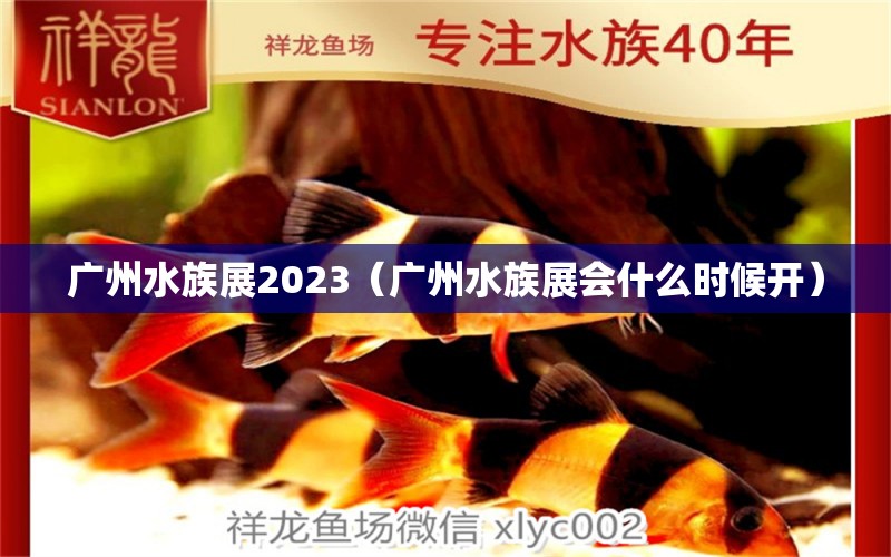 广州水族展2023（广州水族展会什么时候开）