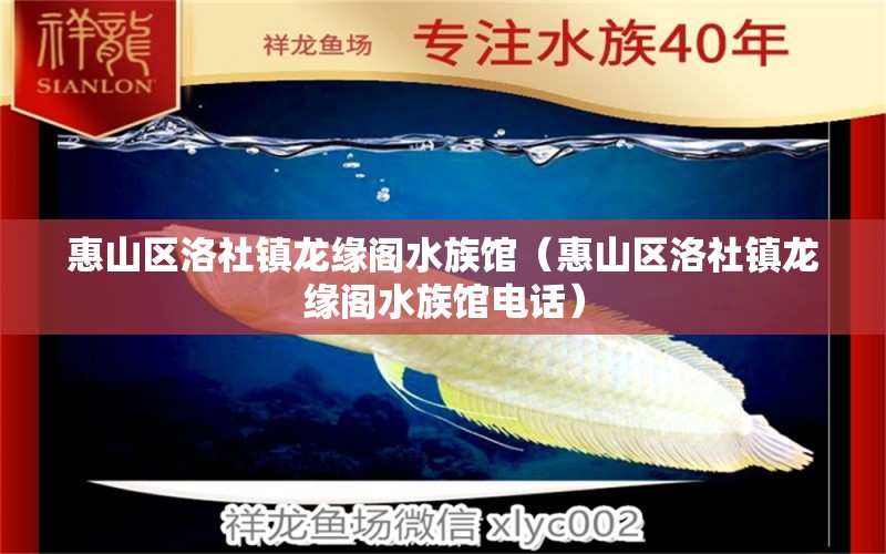 惠山区洛社镇龙缘阁水族馆（惠山区洛社镇龙缘阁水族馆电话）