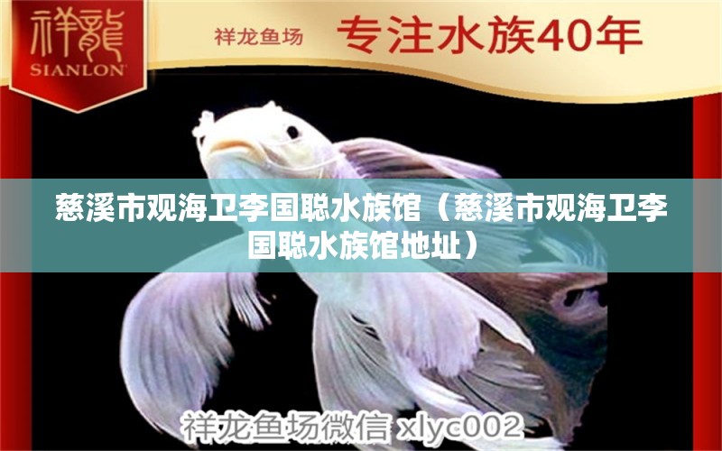 慈溪市观海卫李国聪水族馆（慈溪市观海卫李国聪水族馆地址） 全国水族馆企业名录