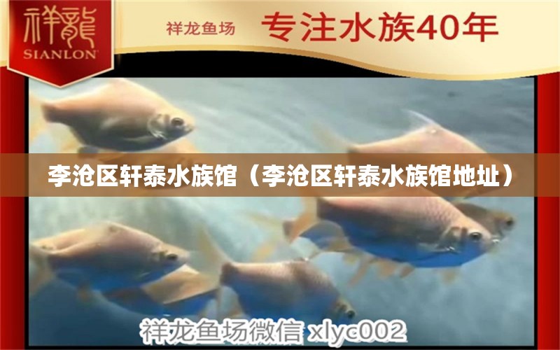 李沧区轩泰水族馆（李沧区轩泰水族馆地址） 全国水族馆企业名录