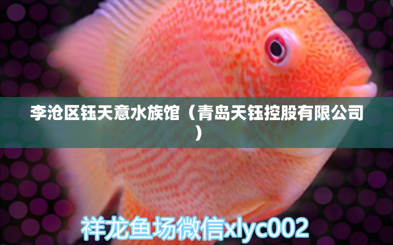 李沧区钰天意水族馆（青岛天钰控股有限公司） 全国水族馆企业名录