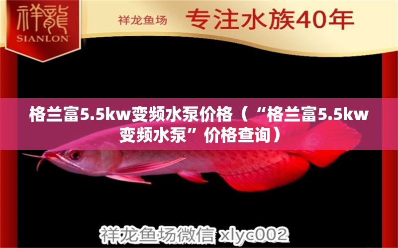 格兰富5.5kw变频水泵价格（“格兰富5.5kw变频水泵”价格查询）