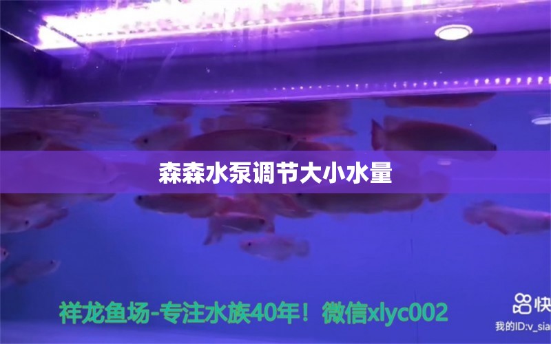 森森水泵调节大小水量 森森鱼缸 第2张