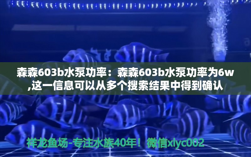 森森603b水泵功率：森森603b水泵功率为6w,这一信息可以从多个搜索结果中得到确认