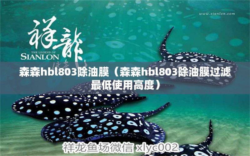 森森hbl803除油膜（森森hbl803除油膜过滤最低使用高度）