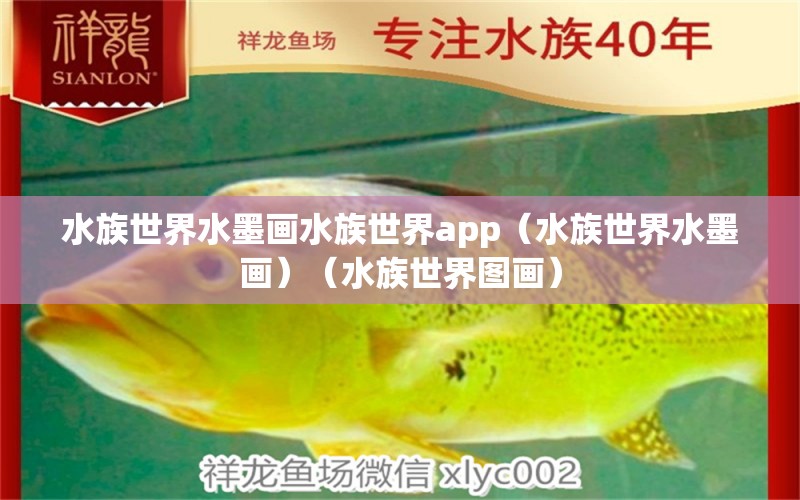 水族世界水墨画水族世界app（水族世界水墨画）（水族世界图画） 观赏鱼市场（混养鱼）