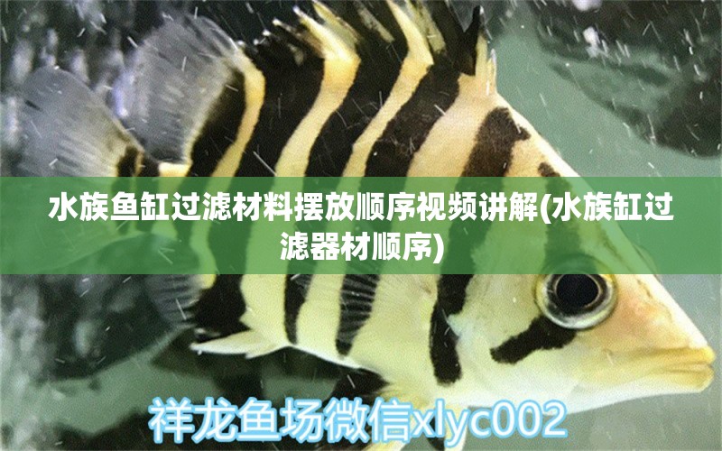 水族鱼缸过滤材料摆放顺序视频讲解(水族缸过滤器材顺序)