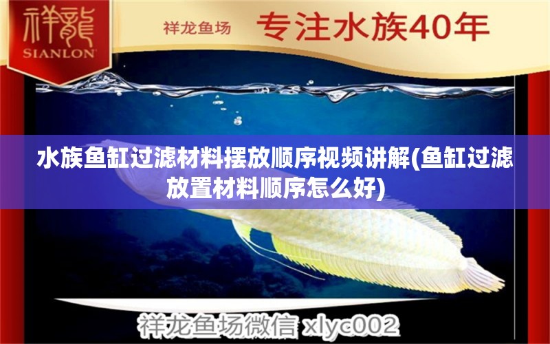 水族鱼缸过滤材料摆放顺序视频讲解(鱼缸过滤放置材料顺序怎么好)