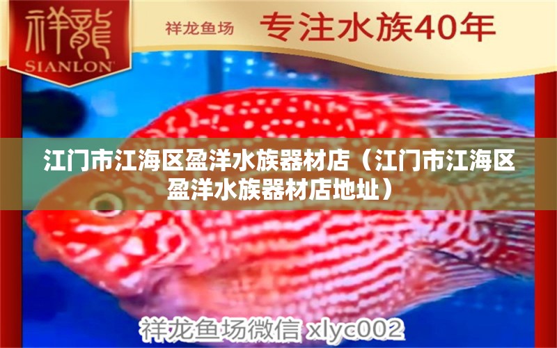 江门市江海区盈洋水族器材店（江门市江海区盈洋水族器材店地址）