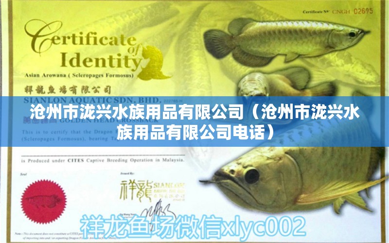 沧州市泷兴水族用品有限公司（沧州市泷兴水族用品有限公司电话）