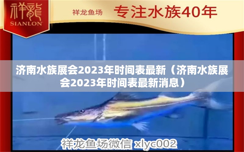 济南水族展会2023年时间表最新（济南水族展会2023年时间表最新消息）