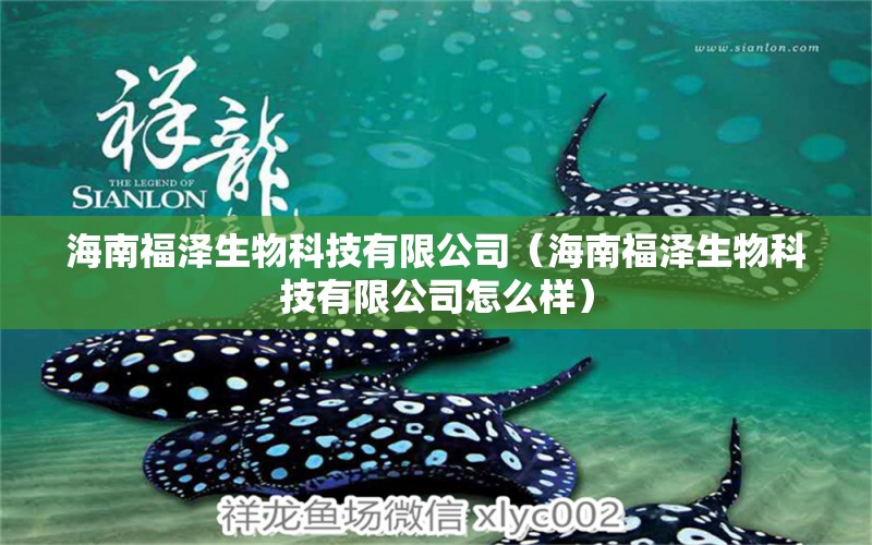 海南福泽生物科技有限公司（海南福泽生物科技有限公司怎么样） 全国水族馆企业名录