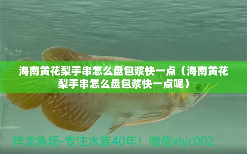 海南黄花梨手串怎么盘包浆快一点（海南黄花梨手串怎么盘包浆快一点呢） 文玩