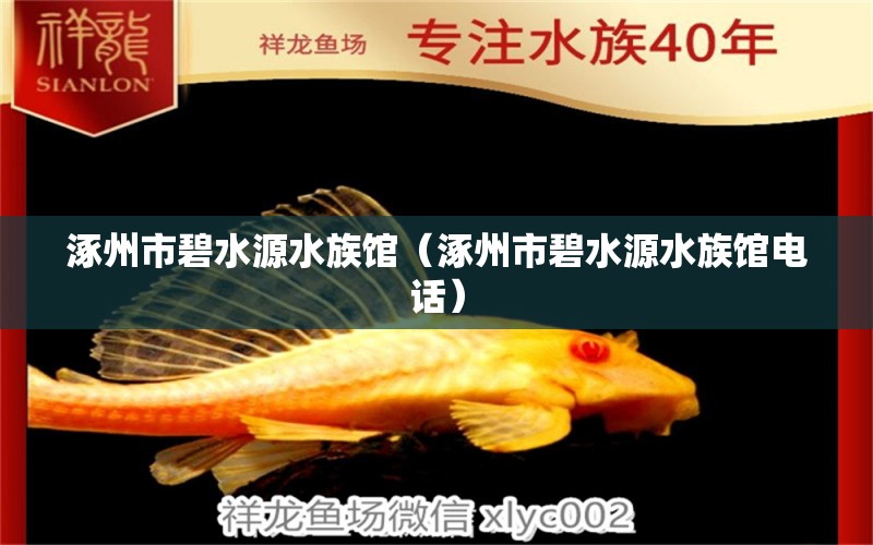 涿州市碧水源水族馆（涿州市碧水源水族馆电话） 全国水族馆企业名录