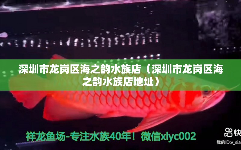 深圳市龙岗区海之韵水族店（深圳市龙岗区海之韵水族店地址） 全国水族馆企业名录