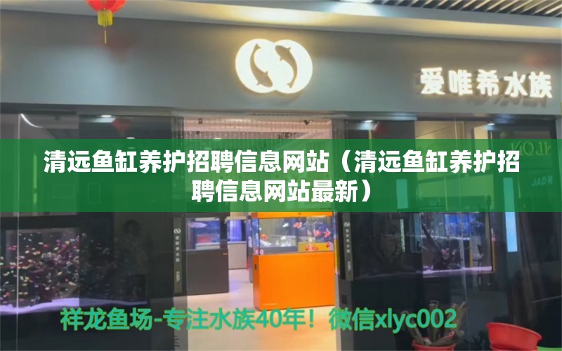 清远鱼缸养护招聘信息网站（清远鱼缸养护招聘信息网站最新）