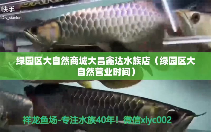 绿园区大自然商城大昌鑫达水族店（绿园区大自然营业时间） 全国水族馆企业名录