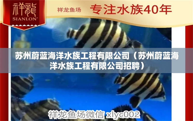 苏州蔚蓝海洋水族工程有限公司（苏州蔚蓝海洋水族工程有限公司招聘） 全国水族馆企业名录