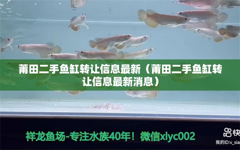 莆田二手鱼缸转让信息最新（莆田二手鱼缸转让信息最新消息） 观赏鱼市场（混养鱼）