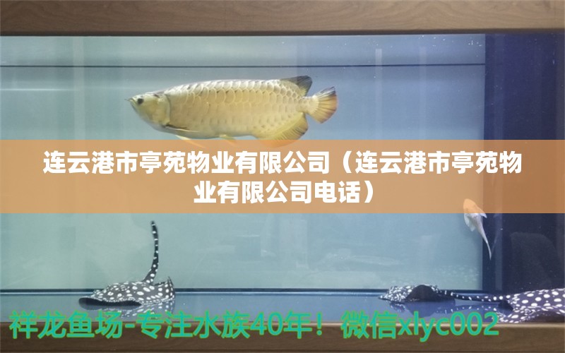 连云港市亭苑物业有限公司（连云港市亭苑物业有限公司电话） 全国水族馆企业名录