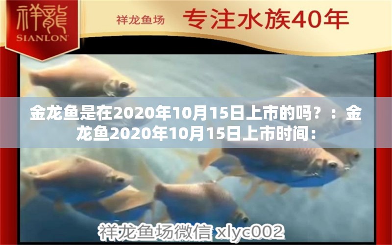 金龙鱼是在2020年10月15日上市的吗？：金龙鱼2020年10月15日上市时间：