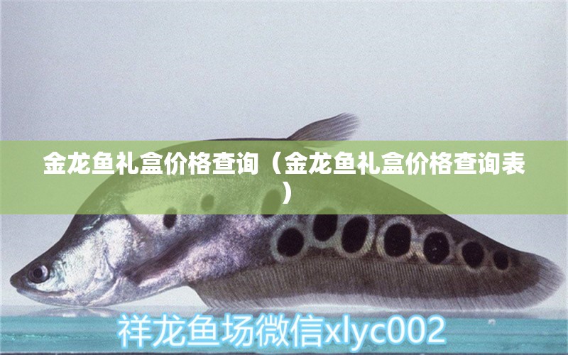 金龙鱼礼盒价格查询（金龙鱼礼盒价格查询表） 量子养鱼技术