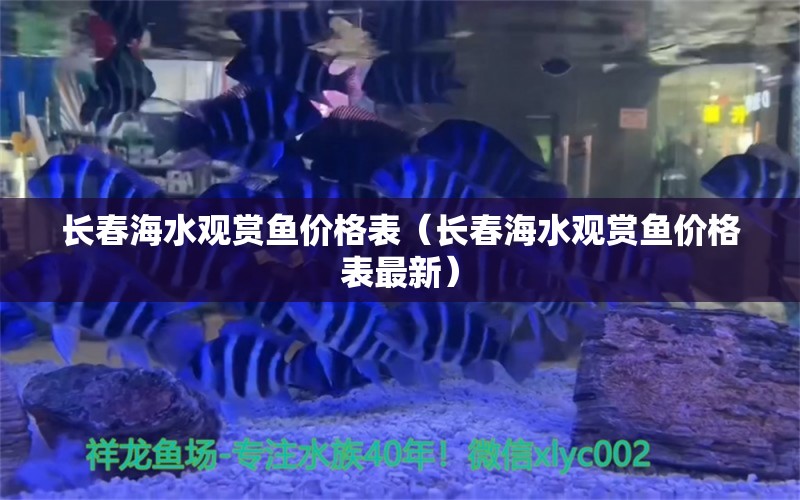 长春海水观赏鱼价格表（长春海水观赏鱼价格表最新）